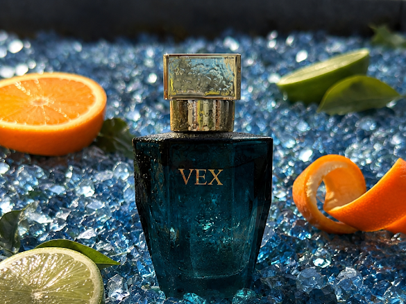 Ocean Lume bottle styled with fresh citrus